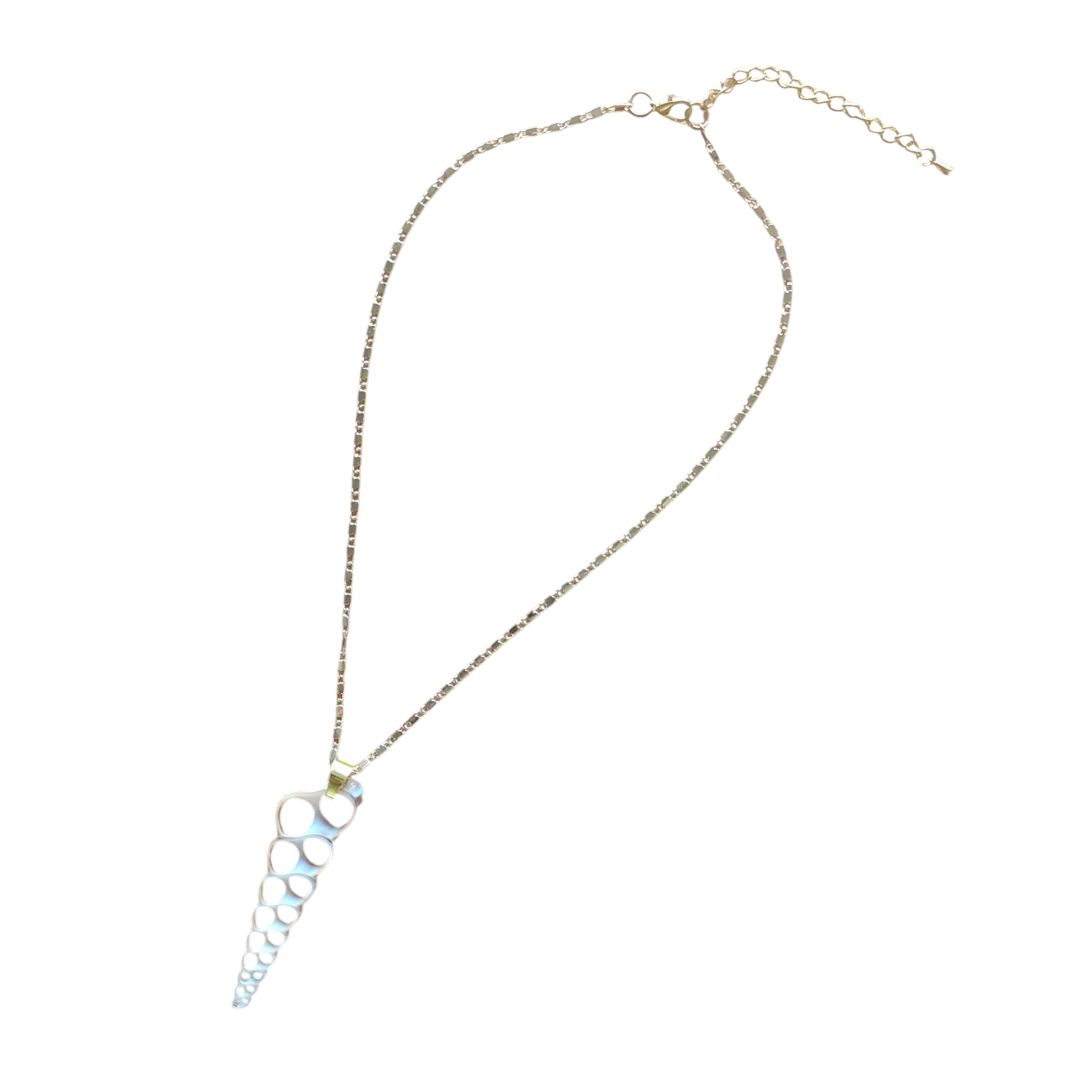 Collana girocollo con Pendente in conchiglia Turritella a fette
