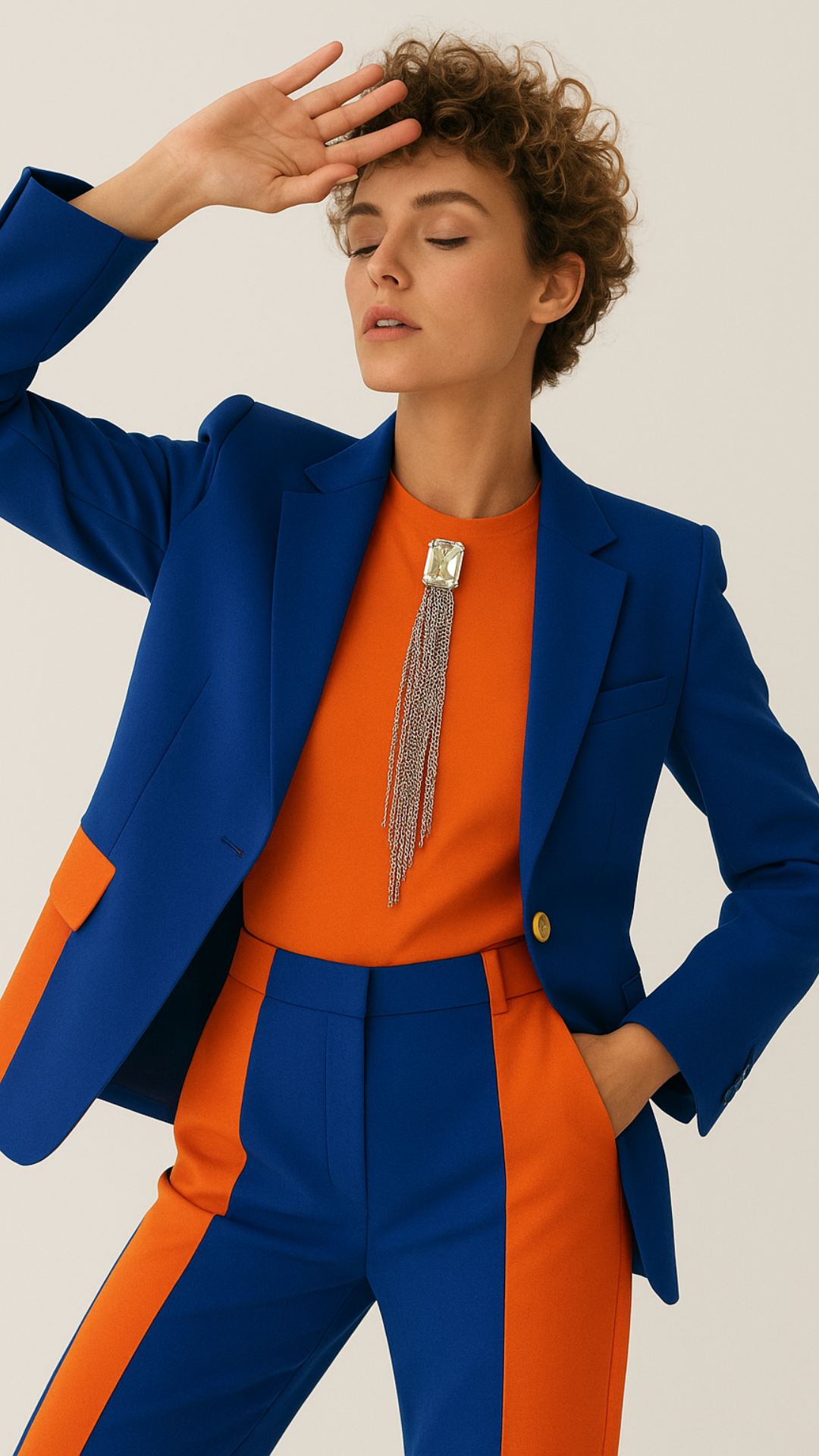 stile audace outfit mannish glamour by claudia de rosa jewelry