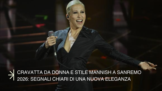 Cravatta da donna e stile mannish a Sanremo 2026: segnali chiari di una nuova eleganza