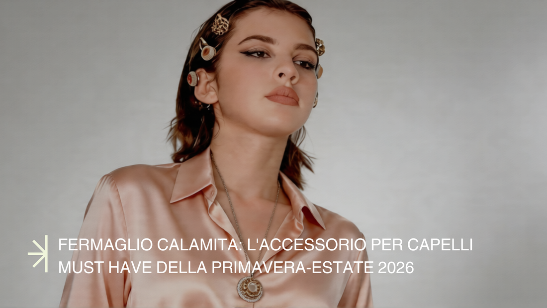 Fermaglio per capelli calamita Claudia De Rosa Jewelry con Clap Calamita intercambiabile, accessorio capelli elegante e trasformabile per look diversi