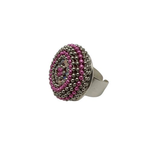ANELLO ROCKABILLY METALLIC FUCSIA - Anelli Rockabilly