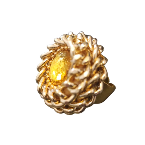 Anello Nido di Luce con cristallo swarovski luce, posizione laterale