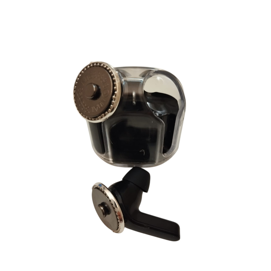 Auricolari con gioiello wifi bluetooth per cellulare e dispositivi elettronici colore nero_bottone nero