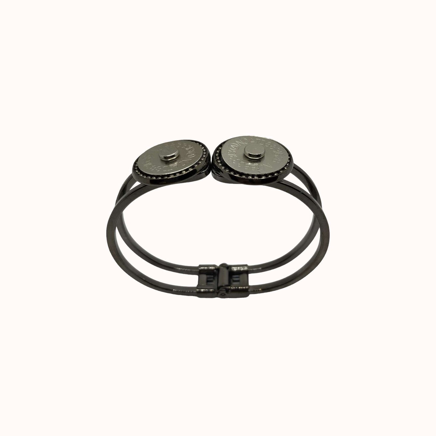 BRACCIALE CALAMITA DOUBLE SNAP - Nero - Bracciale Calamita