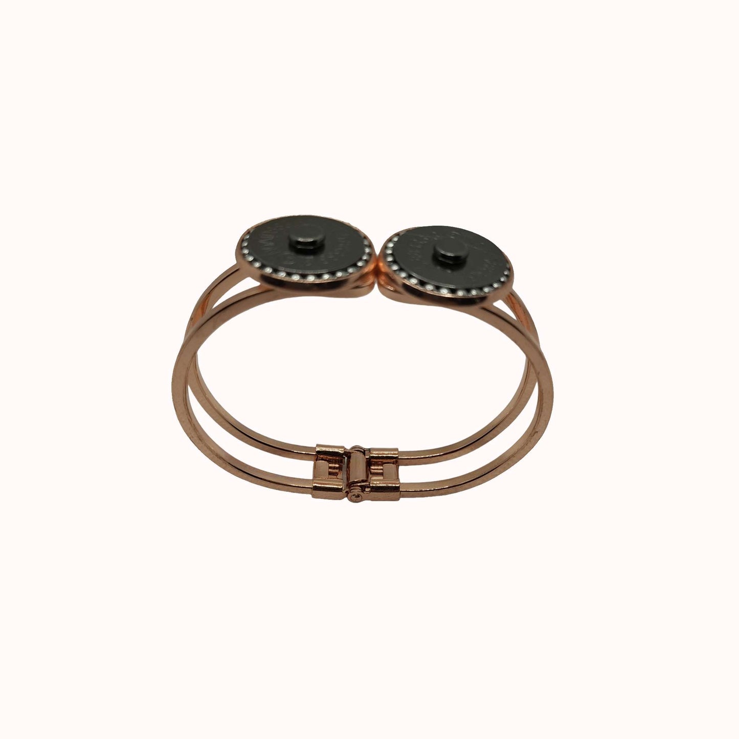 BRACCIALE CALAMITA DOUBLE SNAP - Oro Rosa - Bracciale Calamita