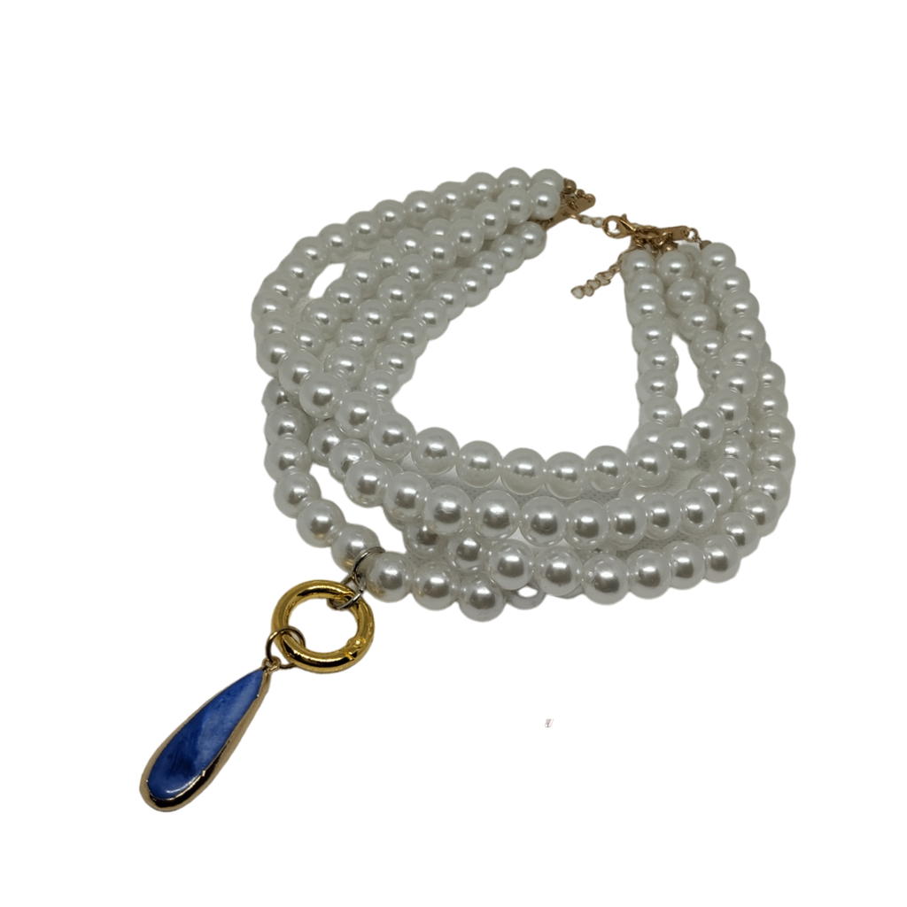 Chocker Multifilo Perle - Collana Rockabilly