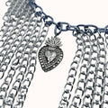 COLLANA BAVAGLINO SACRO CUORE SILVERBLUE - Collana Rockabilly