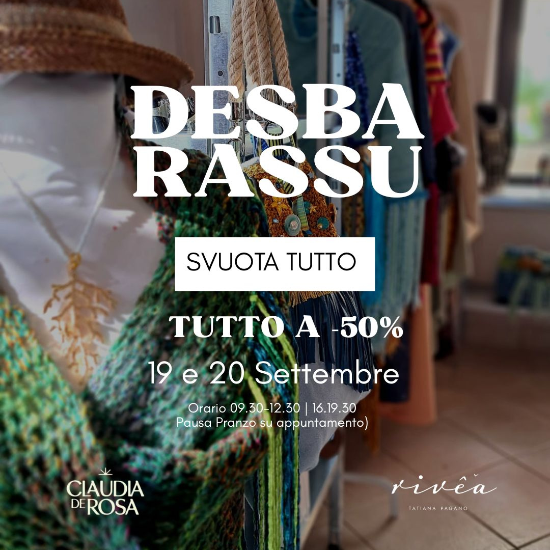 desbarassu fuori tutto sconto 50% il 19 e 20 settembre 2025 ad Albissola Marina