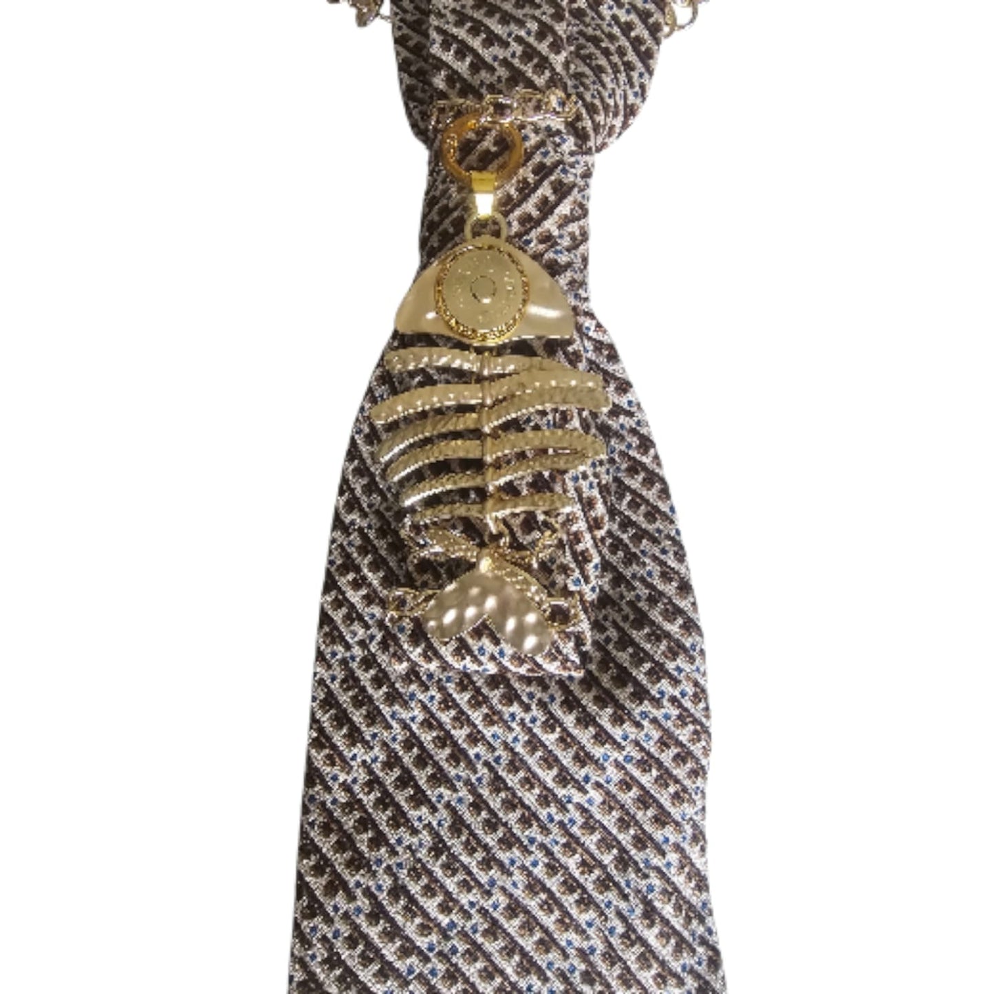 Dettaglio charm pesce colore oro della collana Cravatta Gioiello Gold Fish