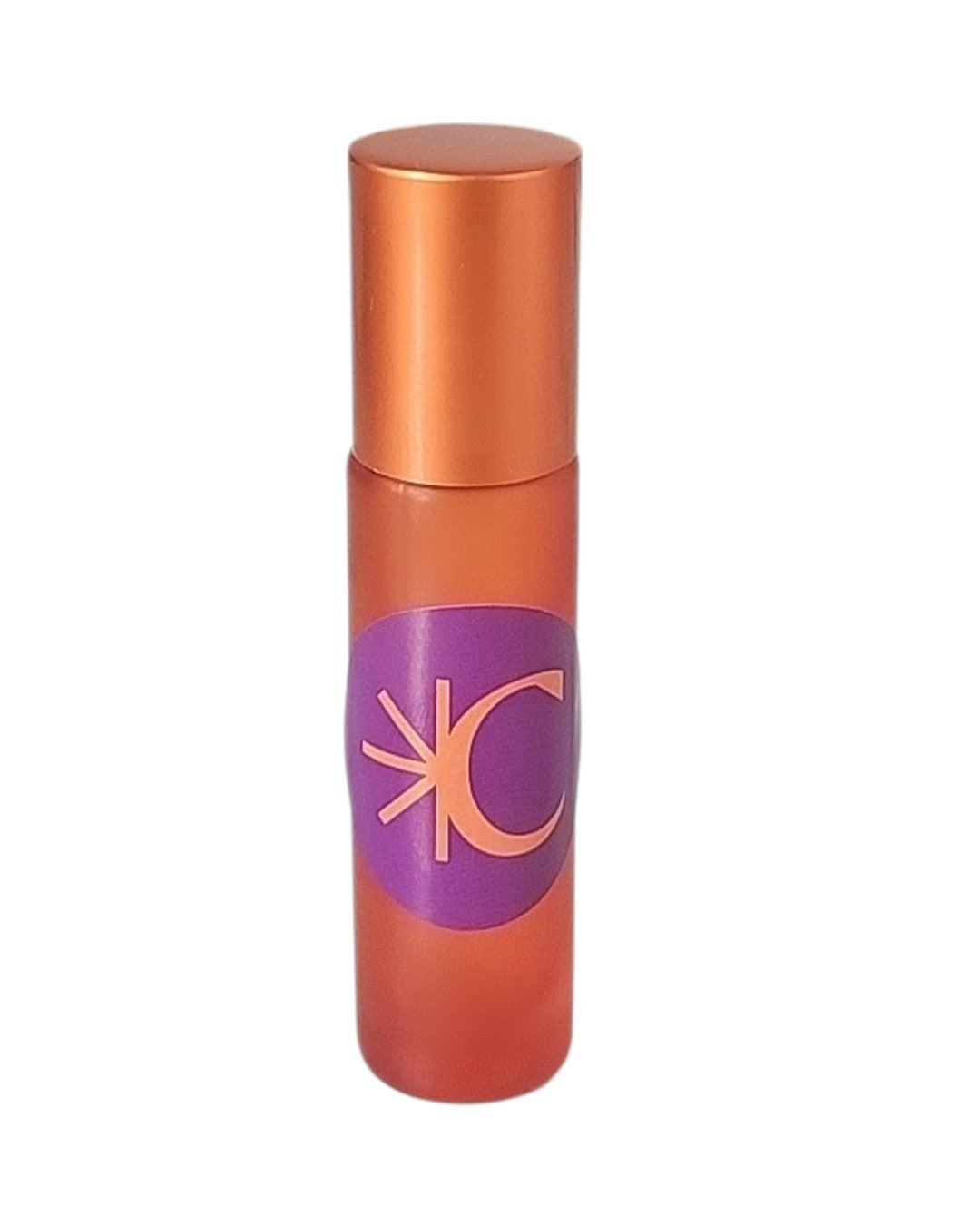 Flacone profumo eau de parfum Magnetika 10ml, vetro temperato arancione con logo
