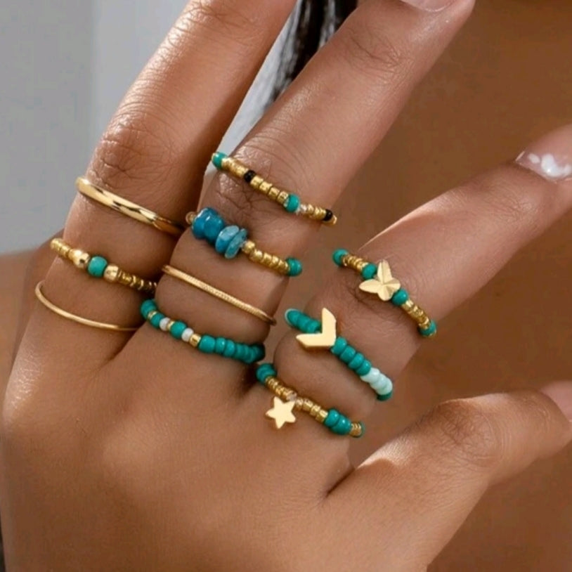 Stacking Rings Turchese